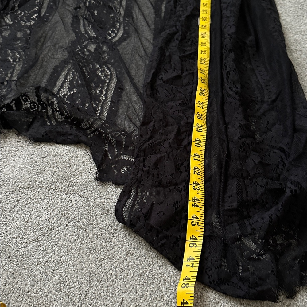 Long Black Lace Cardigan - One Size - Picture 2 of 3